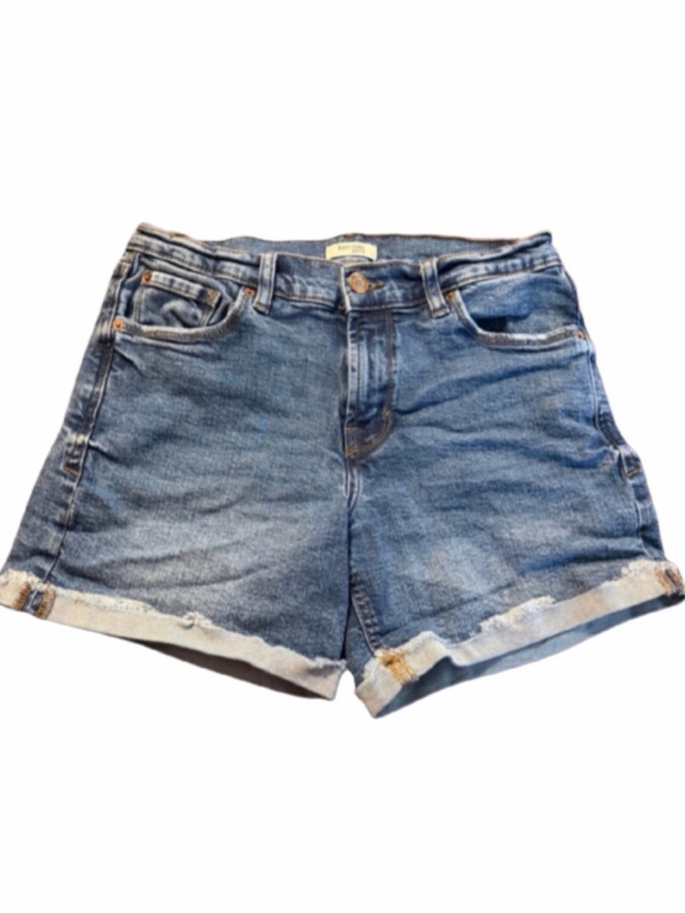 Kensie Denim Shorts Size 2 / 26 Blue Rolled Hem Mid Rise Stretch Women
